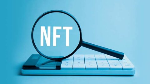 Magnifying glass over NFT